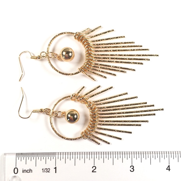 Vintage Fringe Tassel Drop Statement Earrings - Picture 2 of 3